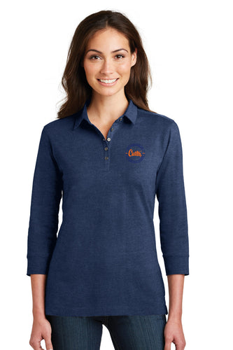 PORT AUTHORITY - 70th Anniversary Edition, Ladies 3/4 Sleeve Meridian Polo