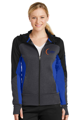 SPORT-TEK - Ladies Tech Fleece Colorblock Full-Zip Hooded Jacket