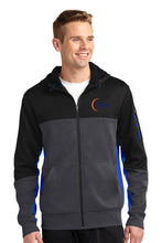 SPORT-TEK - Mens Tech Fleece Colorblock Full-Zip Hooded Jacket